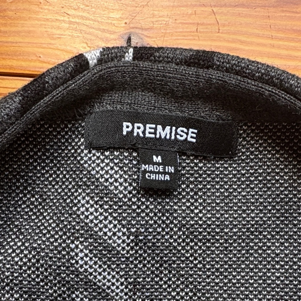 Premise Women's Sweater - Gray and Black Plaid - Picture 2 of 3